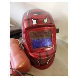 Welders Helmet & leather Welders Jacket Craftsman rolling Seat and More