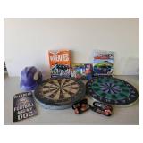 Sports Lot Never Used Retired MN State Flag  2 Good ol Fashion Dart Boards with Darts, Vikings Hard Hat, Vintage World Champ Wheaties Box and More