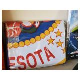 Sports Lot Never Used Retired MN State Flag  2 Good ol Fashion Dart Boards with Darts, Vikings Hard Hat, Vintage World Champ Wheaties Box and More