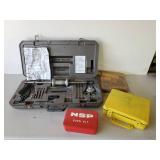 Lot of 2 First Aid Kits with Accessories, slide Hammer Puller Set Leak Detector and more