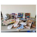 Great Sewing Craft Lot with Vintage Crayola Color Drawing Set