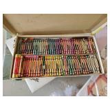 Great Sewing Craft Lot with Vintage Crayola Color Drawing Set