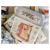 Great Sewing Craft Lot with Vintage Crayola Color Drawing Set