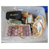 Great Sewing Craft Lot with Vintage Crayola Color Drawing Set