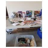 Great Sewing Craft Lot with Vintage Crayola Color Drawing Set