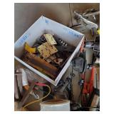 LARGE Lot of Misc Caster Wheels, Scrappers, Gloves, Drain Snake, heavy duty Tie Downs and more