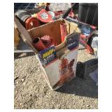 Large Lot of So Much Stuff   Hydraulic Jack, Electrical Box, Tools, tire Testers and so much more