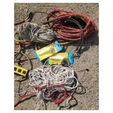 Lot of Extension Cords Rope power Strip and more