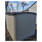 Large Heavy Duty Plastic Storage Shed/Container 52" x 52" x 78" Perfect for the Riding Lawnmower!!