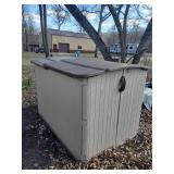 Large Heavy Duty Plastic Storage Shed/Container 52" x 52" x 78" Perfect for the Riding Lawnmower!!