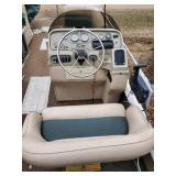 Boat Apache Seamaster Deck Boat with Evinrude 200HP Vindicator Outboard Motor and Stainless Steel two Axel Trailer