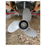 Boat Apache Seamaster Deck Boat with Evinrude 200HP Vindicator Outboard Motor and Stainless Steel two Axel Trailer