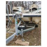 Boat Apache Seamaster Deck Boat with Evinrude 200HP Vindicator Outboard Motor and Stainless Steel two Axel Trailer