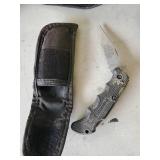 Tool Belts with some Random Tools, Bear MGC Pocket Knife, Husky Box cutter, and More