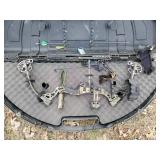 Outdoor Sport Lot with Apex Camo Bow With Case and Arrows With Two Targets Fishing Rods-Case-and More