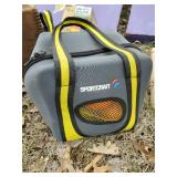 Outdoor Game Lot  Bag Board, Bags in Vintage Dupont Dynamite Box, Croquet and Bocce Ball