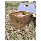 Outdoor Game Lot  Bag Board, Bags in Vintage Dupont Dynamite Box, Croquet and Bocce Ball