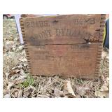 Outdoor Game Lot  Bag Board, Bags in Vintage Dupont Dynamite Box, Croquet and Bocce Ball