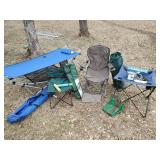 Camping Lot lightly used Folding Hammock, Camp Chairs, Lounger, Folding  Canvas Table and more