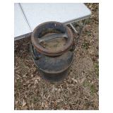 Awesome Long Folding Table with Extension Legs and Milk Can