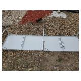 Awesome Long Folding Table with Extension Legs and Milk Can