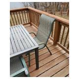 Patio/Deck Table with 4 Chairs and Umbrella Stand Umbrealla not included