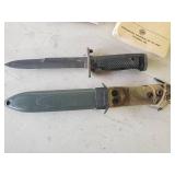 Real Deal War Dept Field Manuals, And Military Bayonet with Sheath