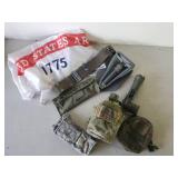 Authentic Lot of Military items, Belt Shovel Canteen and More