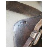 Vintage U.S Leather Gun Holsters Enger-Kress and 2 knife Clip on Sheaths