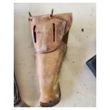 Vintage U.S Leather Gun Holsters Enger-Kress and 2 knife Clip on Sheaths