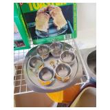 Great Lot of Kitchen/Baking items Camping CornPopper and Toaster, Egg Poacher, Pamperd Chef Baking Dishes and More