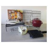 Kitchen Lot, with Waffle Iron, Pampered Chef Baking Dish with Lid, Hand Mixer and More