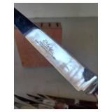 Stainless Steel Set of Steak Knives Made in England with wildlife Décor on Wood Handle