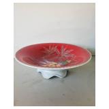 Beautiful Lot of Dishware Handmade Marcella Vibrant Red Dish, Liberty Blue Dishes one with Lid, Hand Painted made in Germany Phesant Dish and More