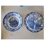 Beautiful Lot of Dishware Handmade Marcella Vibrant Red Dish, Liberty Blue Dishes one with Lid, Hand Painted made in Germany Phesant Dish and More