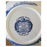 Beautiful Lot of Dishware Handmade Marcella Vibrant Red Dish, Liberty Blue Dishes one with Lid, Hand Painted made in Germany Phesant Dish and More