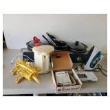 Bella Kitchen 3 Crock Slow Cooker/buffet Server Can opener, Iron, And More