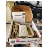 Bella Kitchen 3 Crock Slow Cooker/buffet Server Can opener, Iron, And More