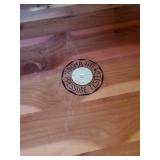 2 wooden Cabinets/side tables  one is a Lane Cedar Chest also Navajo rug/table runner