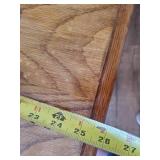 2 wooden Cabinets/side tables  one is a Lane Cedar Chest also Navajo rug/table runner