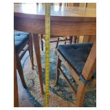 Beautiful Wood Table With 3 Leaves 4 Chairs and Chair Cushions