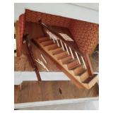 WHOA LOOK AT This Gorgeous LARGE Approx 45" T Doll House With Some Accessories unfinished but Wired for lighting This is Amazing