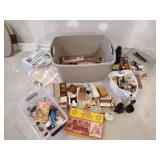 Doll House Furniture and Accessories Lot Most is new with Packaging/Boxes and Realife Miniatures Wood Funiture Kit