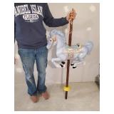 Gorgeous Ceramic Carrosol Horse With Great Color and shine