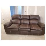 Gorgeous Leather Couch with recliners on both ends Solid Condition with Minimal Signs of wear