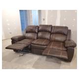 Gorgeous Leather Couch with recliners on both ends Solid Condition with Minimal Signs of wear