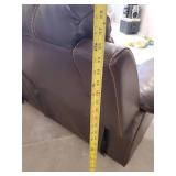 Gorgeous Leather Theatre Style Love Seat with Recliners on both sides and cup Holder in Between