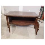 2 Coffee/Side Tables one with a Marble top Both in Solid condition