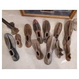 Gorgeous On Freedoms Wing by Rick Kelley framed Print and Several Vintage Shoe forms and Stand of Various Sizes