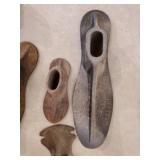 Gorgeous On Freedoms Wing by Rick Kelley framed Print and Several Vintage Shoe forms and Stand of Various Sizes